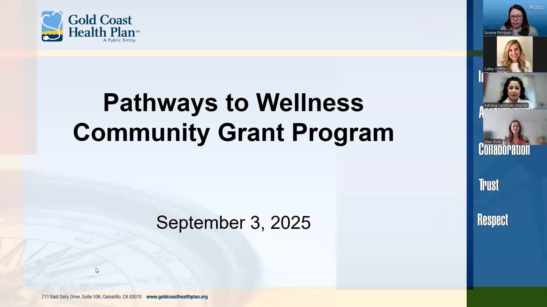 Pathways to Wellness Community Grant Program Webinar