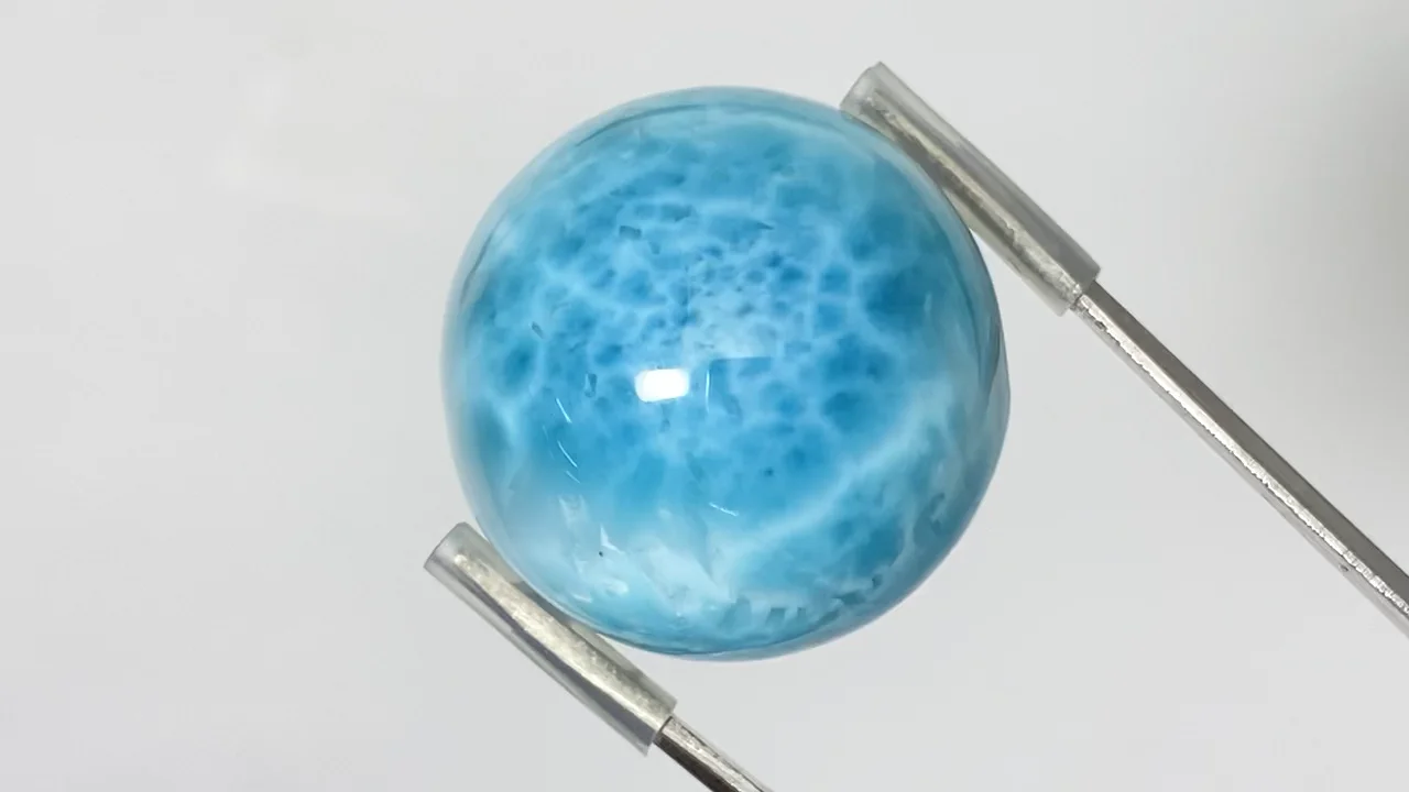 ラリマー AAA- ラウンド19mm 1個 NO.111【1点もの】 - 天然石ビーズ