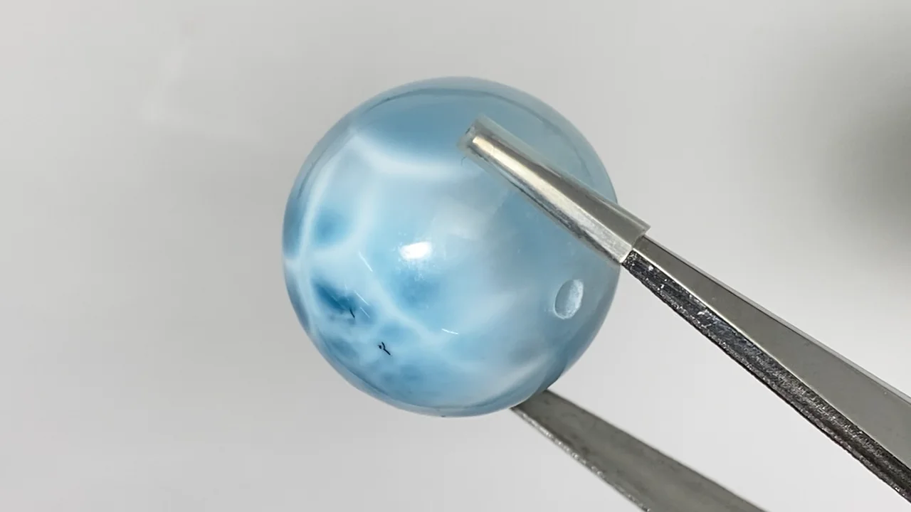ラリマー AAA- ラウンド18.5mm 1個 NO.112【1点もの】 - 天然石ビーズ