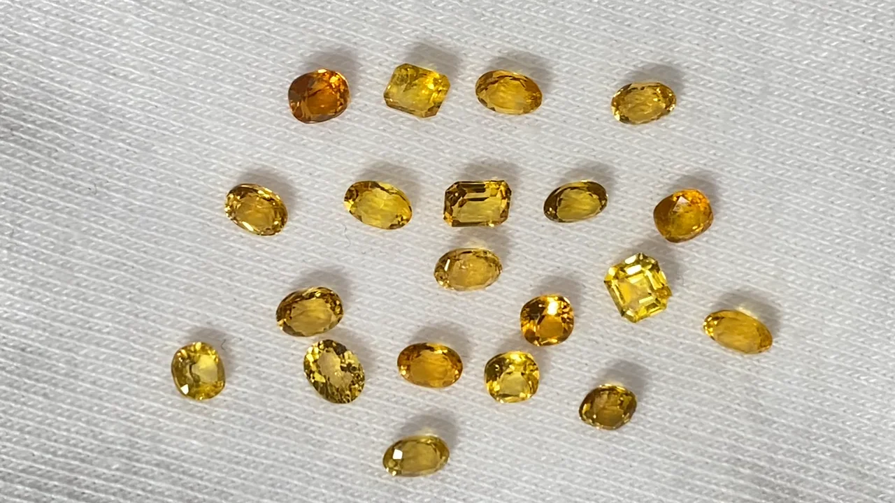 動画】【1点もの】宝石質コンドロダイト ルース ファセットカット 20粒