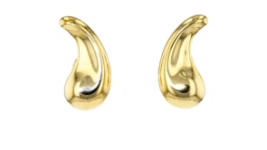 C. 1980 Vintage Tiffany Jewelry Elsa Peretti 18kt Yellow Gold Clip-On Teardrop Earrings