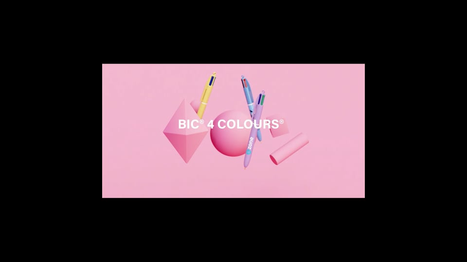 STYLO 4 COULEURS PERSONNALISABLE BIC® 'PASTEL'