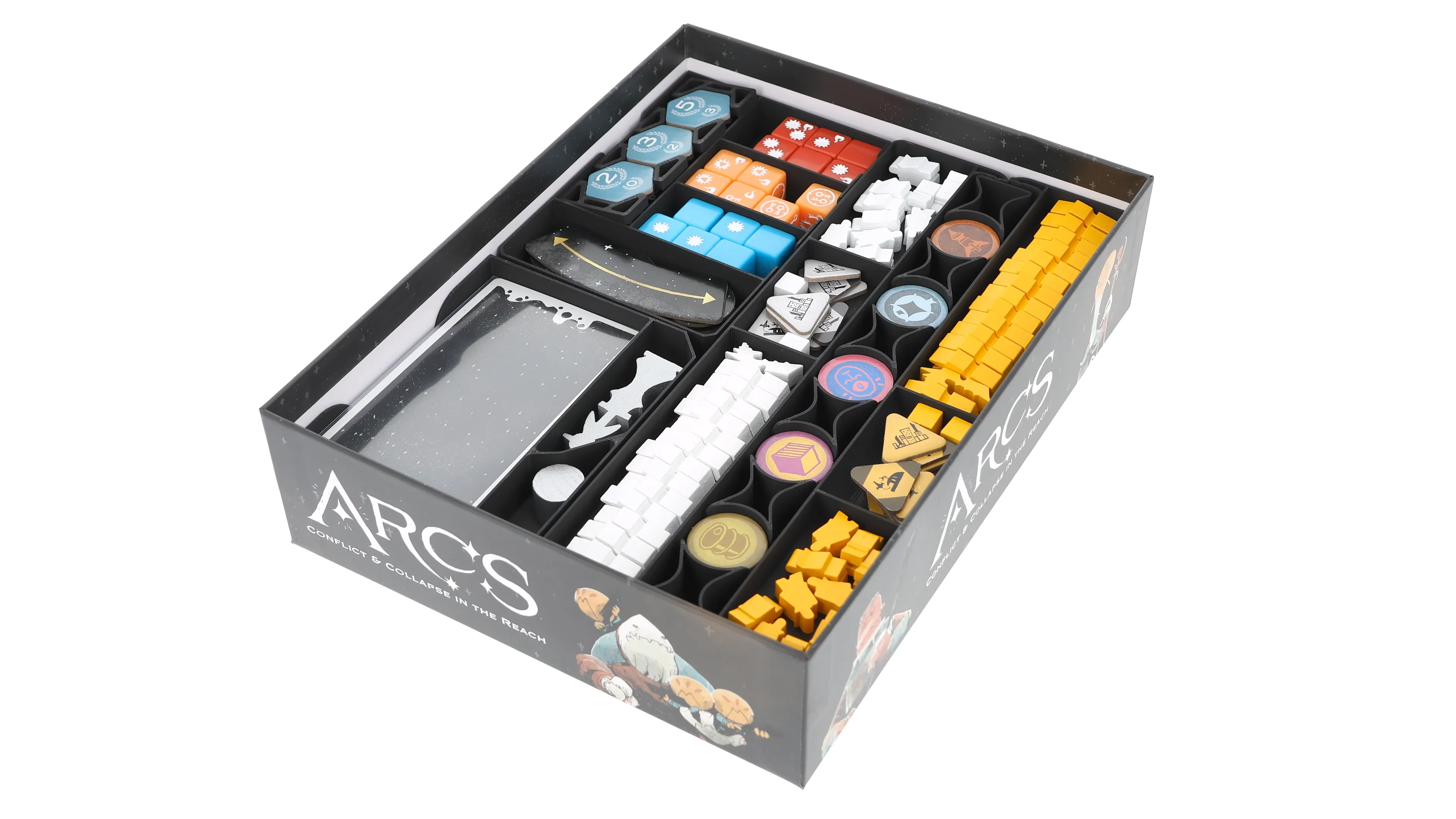 Feldherr Organizer Insert + Game Aid for Arcs - Core Game Box
