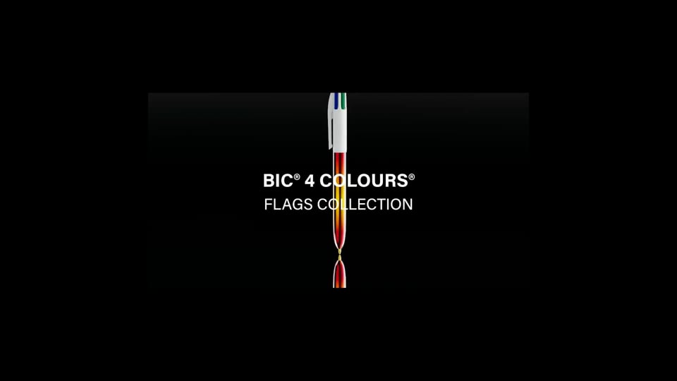STYLO BIC 4 COULEURS PUBLICITAIRE 'FLAG'