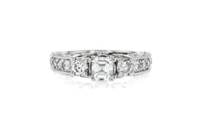 C. 1990 Vintage 1.75 ct. t.w. Diamond Ring in 14kt White Gold