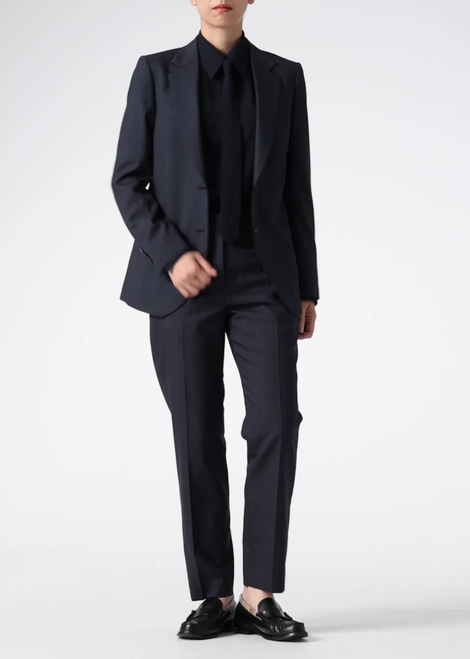 ウィメンズ マイクロ ハウンドトゥース ジャケット（ネイビー