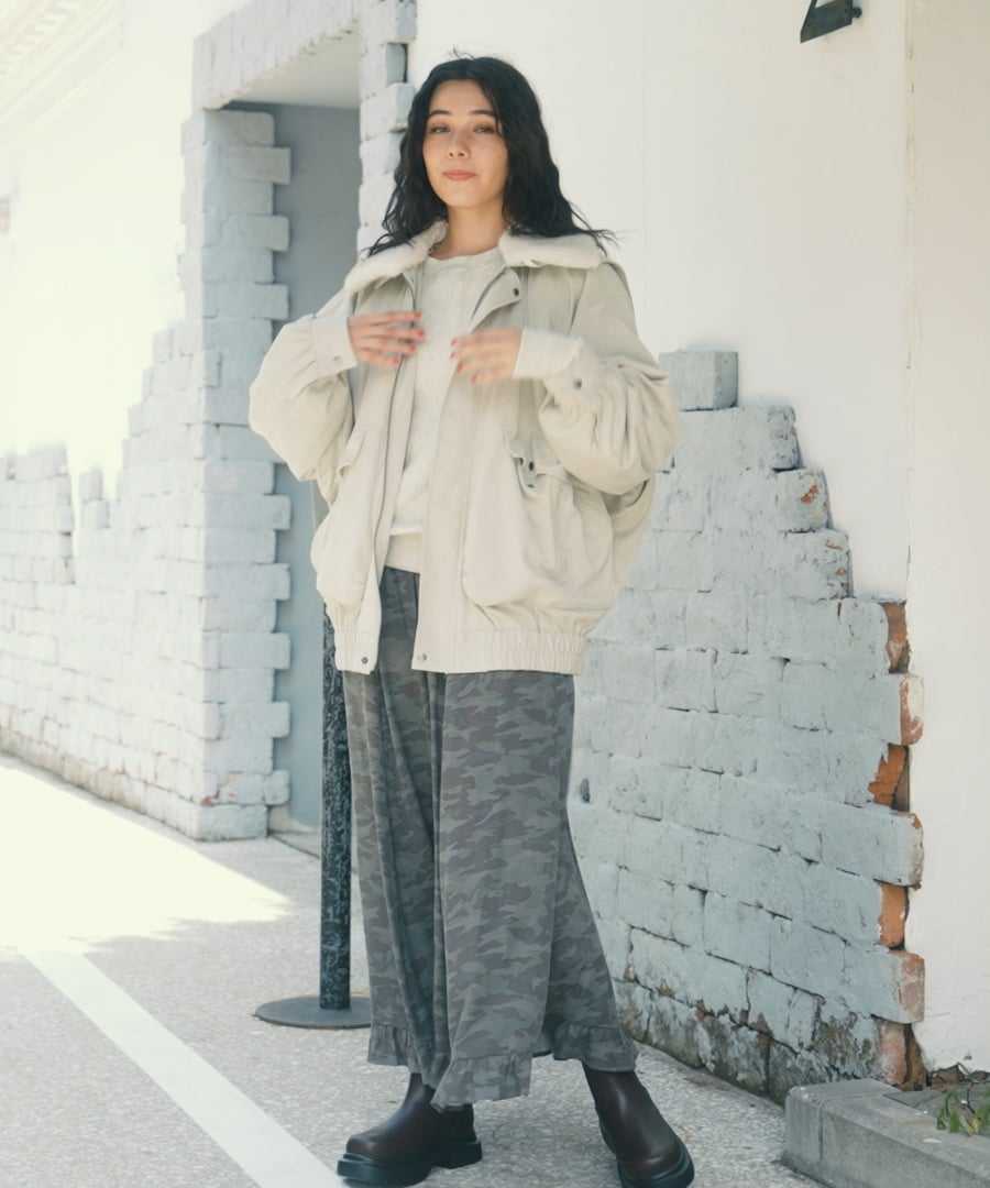 niko and... レザーコート　カラー完売品 niko and…（ニコアンド） ステンカラーコート MEDIUM キャメル