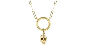 14kt Yellow Gold Scull Charm