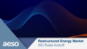 REM ISO Rules Stakeholder Kick-off Information Session
