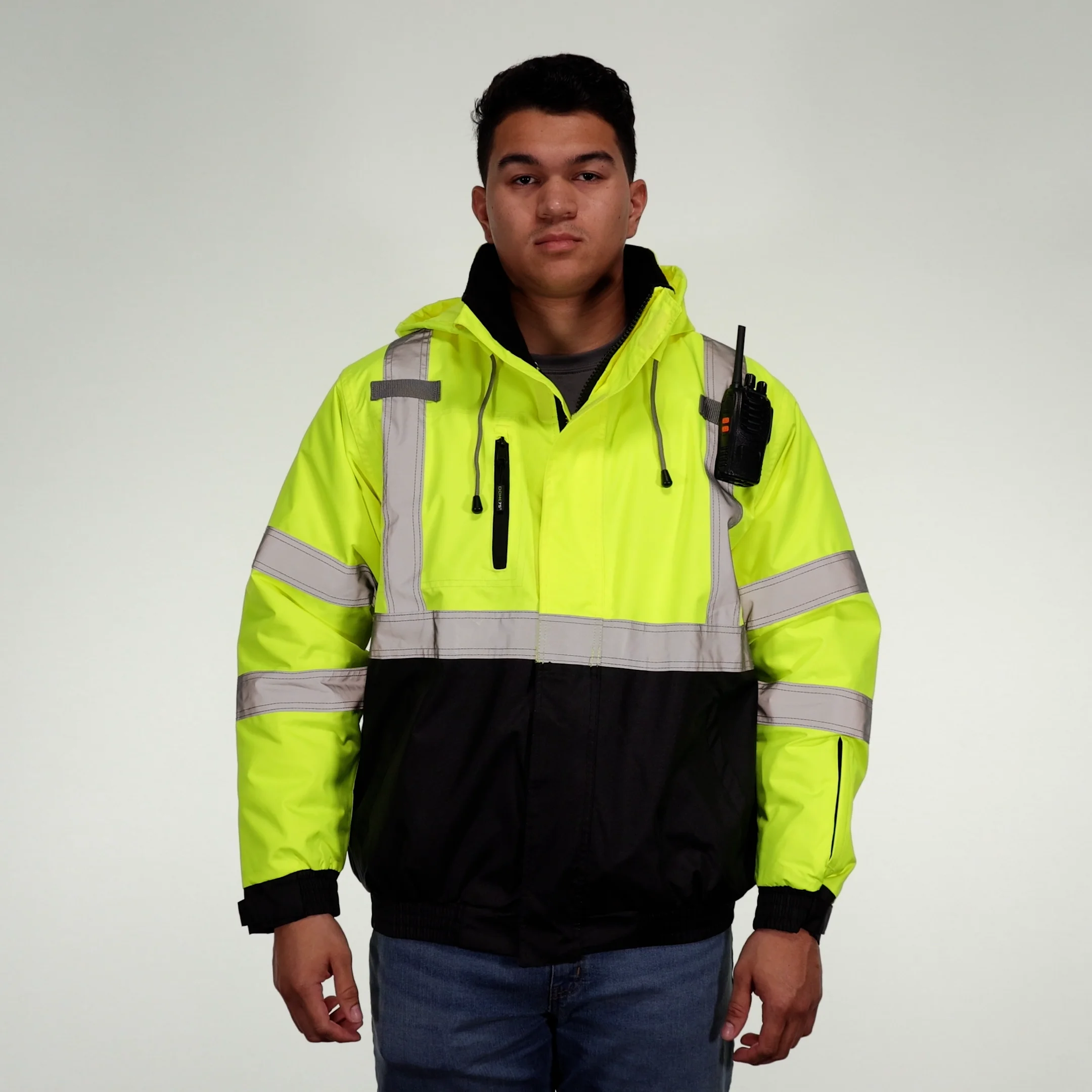 DOME75 Dynamic Series DJB3832 Premium HiVis Class 3 Black Bottom