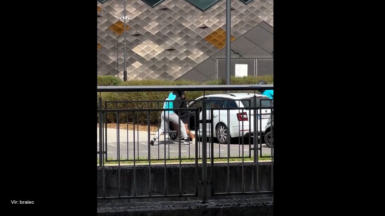 Brutalen pretep pred ljubljansko Alejo