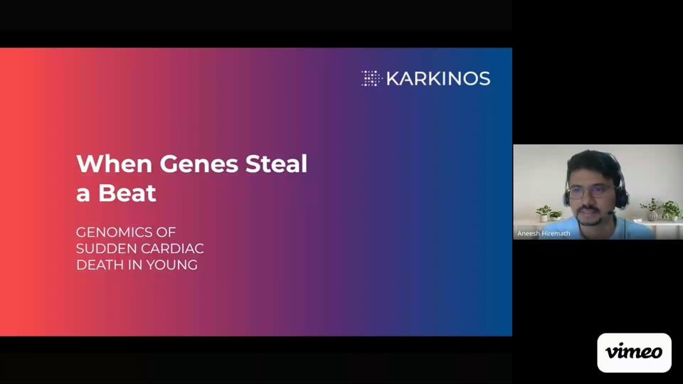 Webinar recording: Dr. Vinod Scaria from Karkinos Healthcare explains genetic risks and preventive steps for sudden cardiac death, hosted as part of the Codexa genomics program.