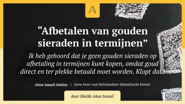 Afbetalen van gouden sieraden in termijnen