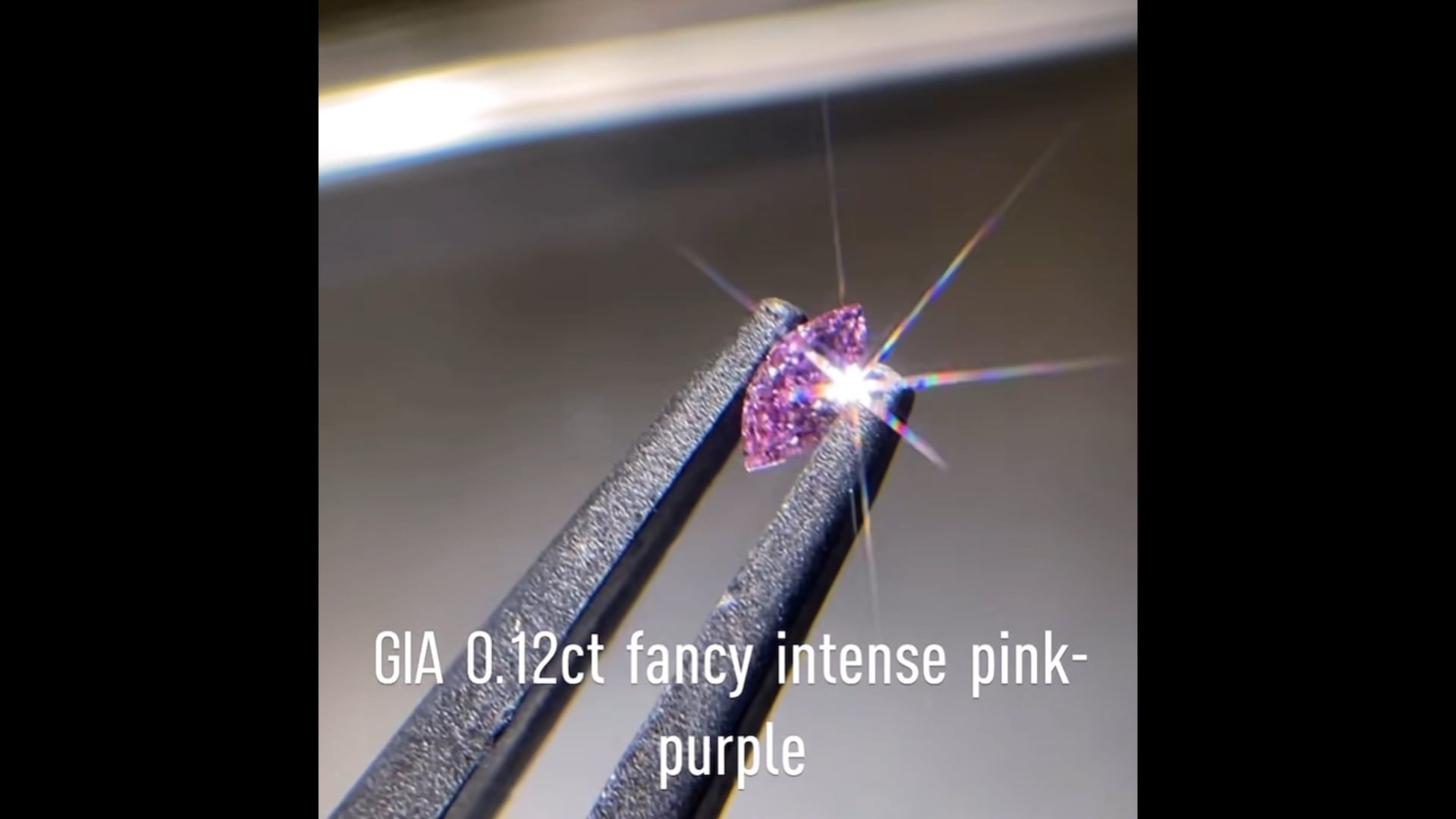 GIA Certified Fancy Intense Pink Purple Diamond 0.12 Carat 