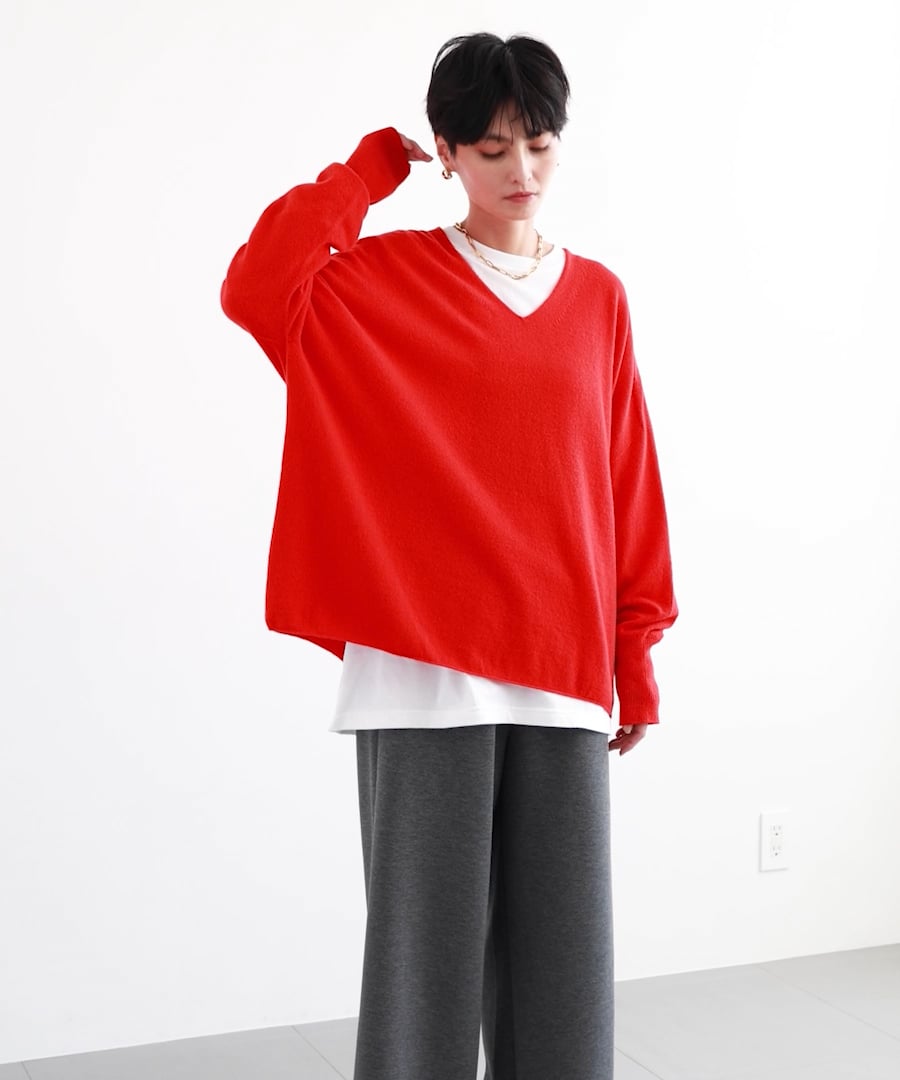 Vネックホールガーメントニット【MADE IN JAPAN】 | [公式]バン