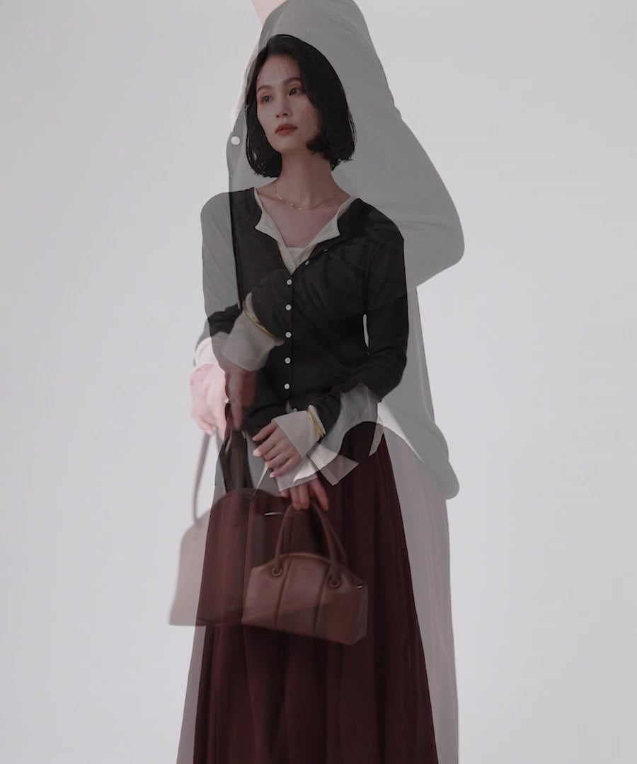 BABYLONE / バビロン　２ＷＡＹストレッチウールテレコ 2WAYストレッチウールテレコ（カーディガン/ボレロ）｜BABYLONE