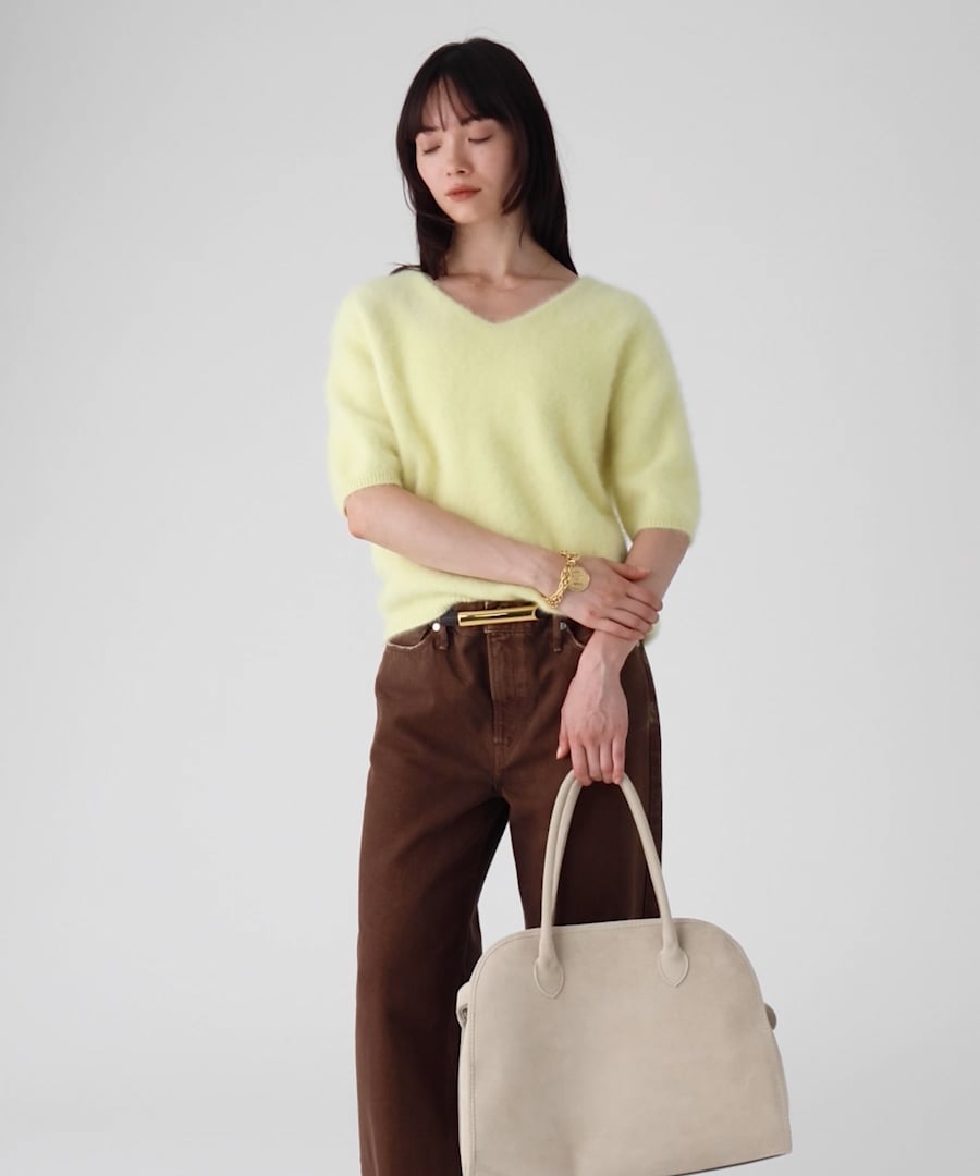 フォックスカシミヤ五分袖プルオーバー | [公式]バビロン（BABYLONE