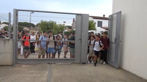 Primer dia de classe per a uns 200 alumnes de l'escola l'Esculapi