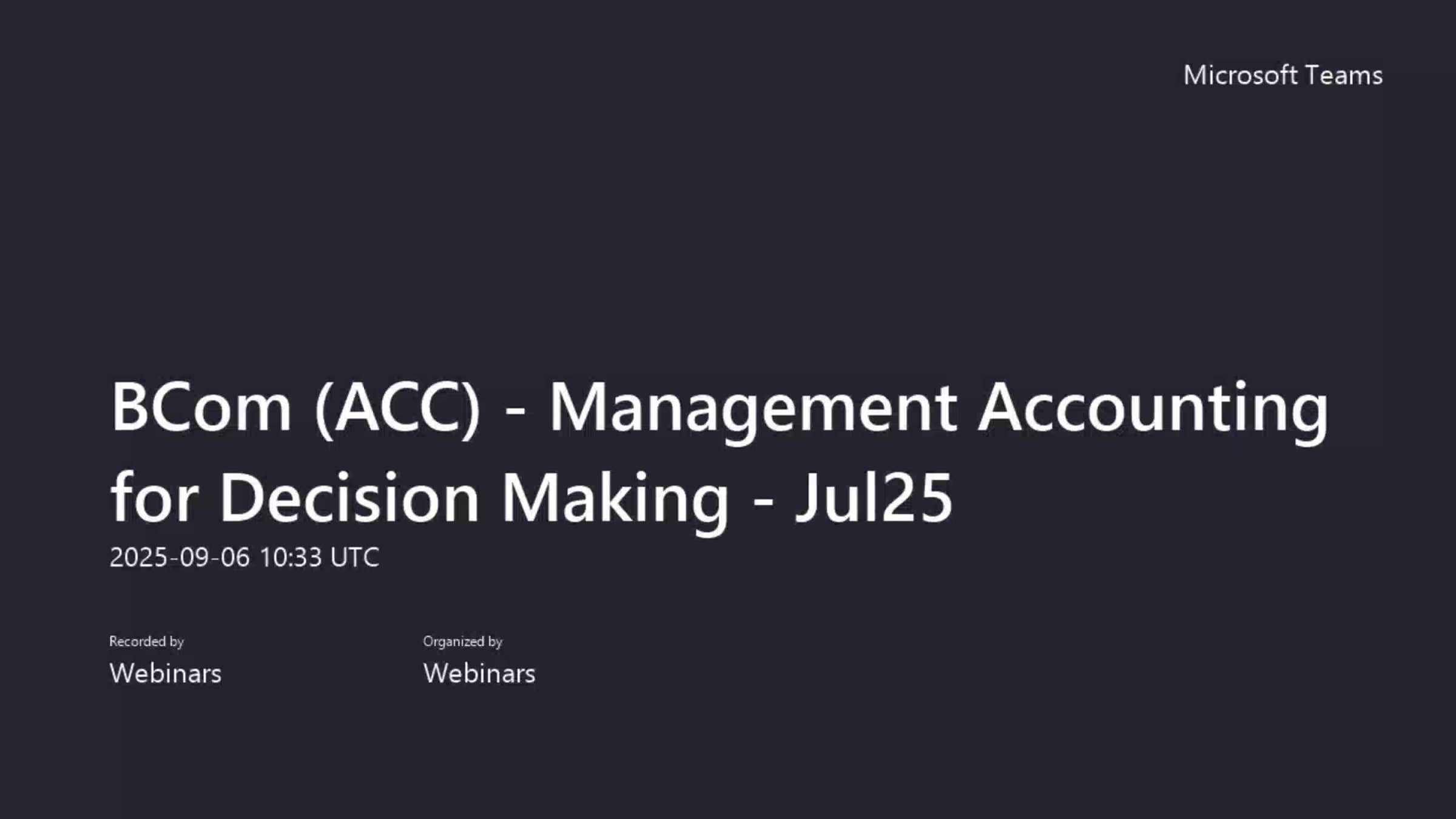 BCom (ACC) - Management Accounting for Decision Making - Jul25-20250906 ...