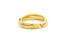 Italian 18kt Gold Over Sterling Rolling Ring