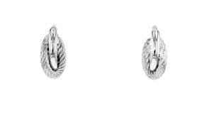 Italian Sterling Silver Double-Hoop Earrings