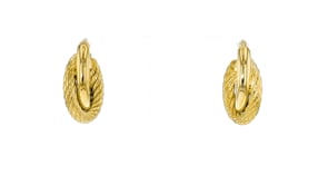 Italian 18kt Gold Over Sterling Double-Hoop Earrings