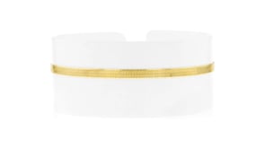 Italian Sterling Silver and 18kt Gold Over Sterling Jewelry Set: Five Chain Bracelets