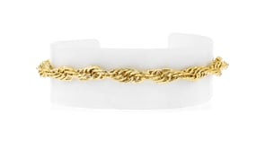 18kt Gold Over Sterling Rope-Chain Bracelet