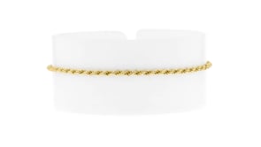 Italian 18kt Gold Over Sterling Jewelry Set: Five Chain Bracelets