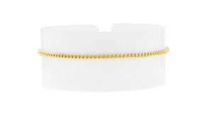 Italian 18kt Gold Over Sterling Jewelry Set: Five Chain Bracelets