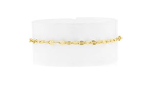 Italian 18kt Gold Over Sterling Jewelry Set: Five Chain Bracelets