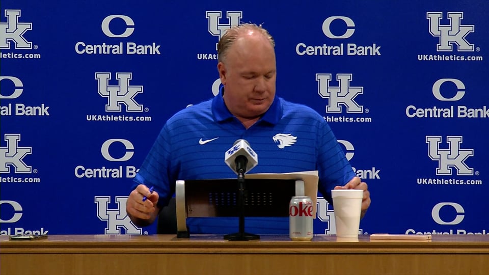 VIDEO:  UK Coach Mark Stoops Previews Eastern Michigan Game