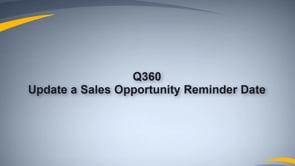 Update Opportunity Reminder