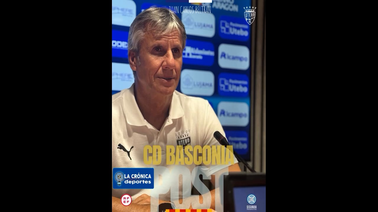 JUAN CARLOS BELTRÁN (Entrenador Utebo) Utebo FC 2-2 CD Basconia / Jor. 1 - Segunda Rfef / Gr 2 / Fuente: Utebo FC