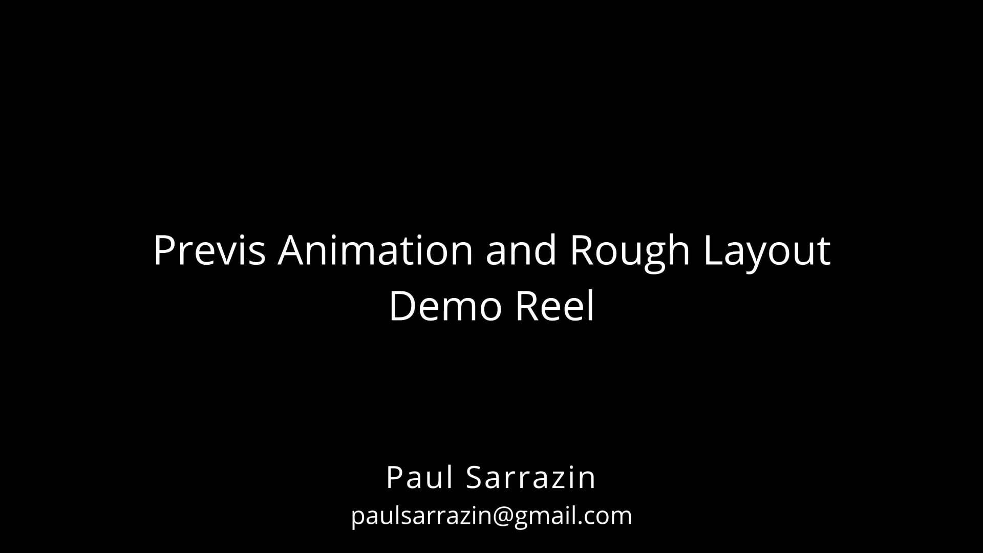 Previs Animation and Rough Layout Demo Reel | Videos & Movies on Vimeo