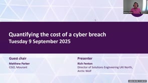 SASIG Webinar - Quantifying the cost of a cyber breach