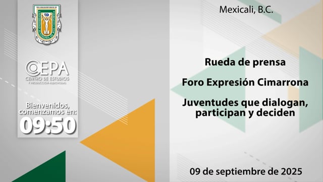 Rueda de prensa. Foro Expresión Cimarrona: 'Juventudes que Dialogan, Participan y Deciden'