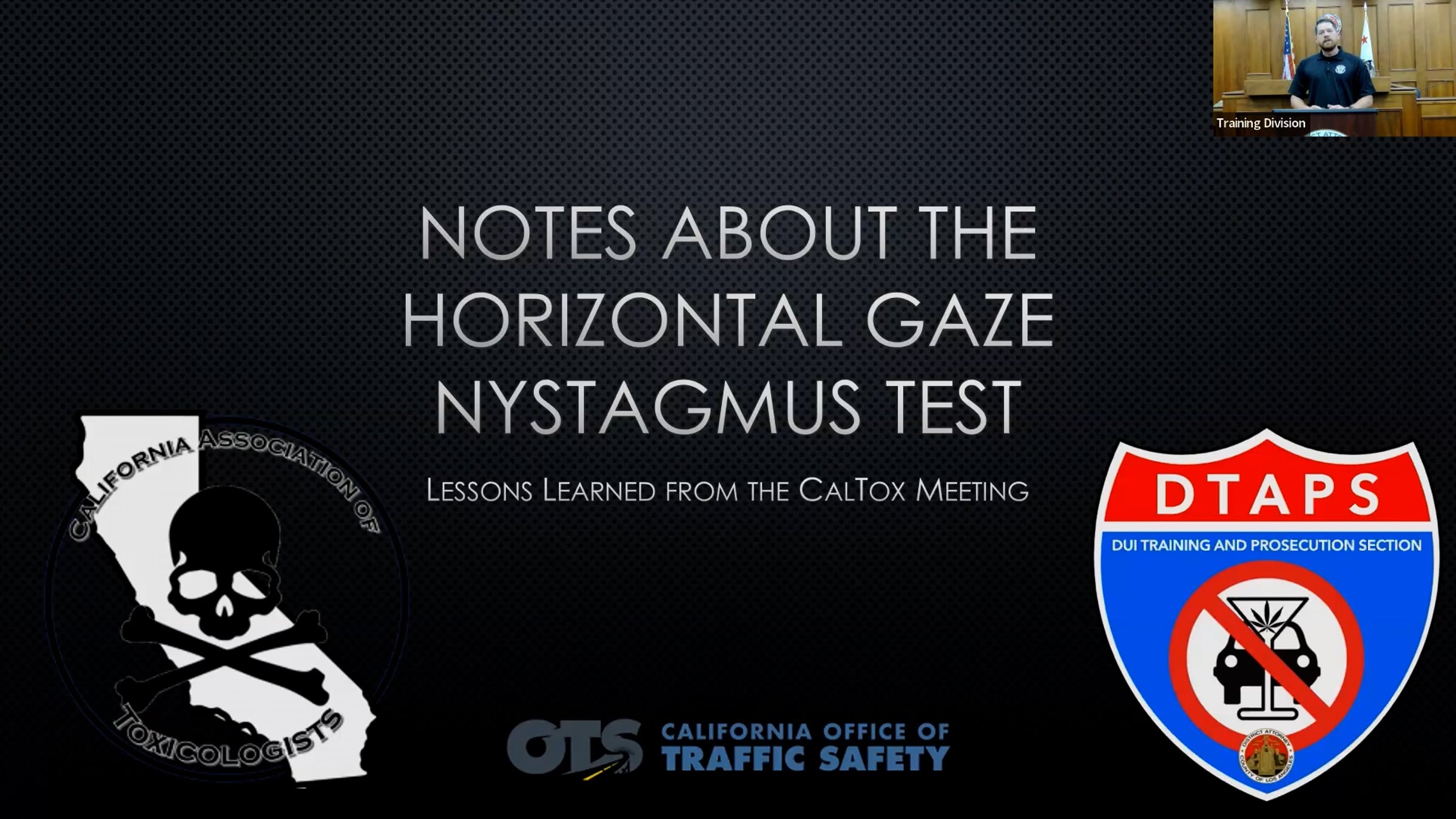 Notes About The Horizontal Gaze Nystagmus Test - July 2025