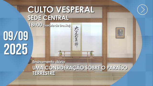 Capa do vídeo “Culto Vesperal | Sede Central - 09/09/2025”