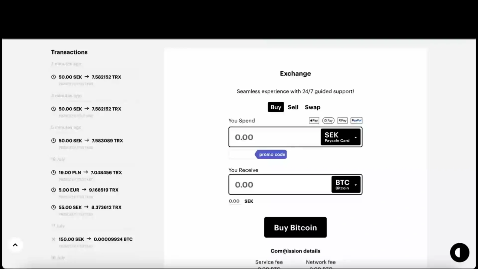 Buy crypto with PaysafeCard