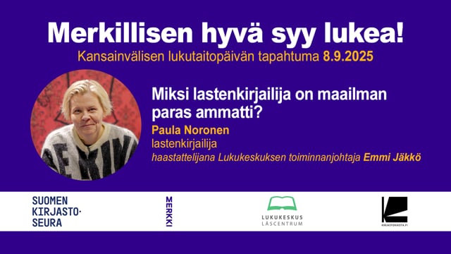 Paula Noronen: Miksi lastenkirjailija on maailman paras ammatti?