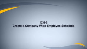 Create Employee Schedule