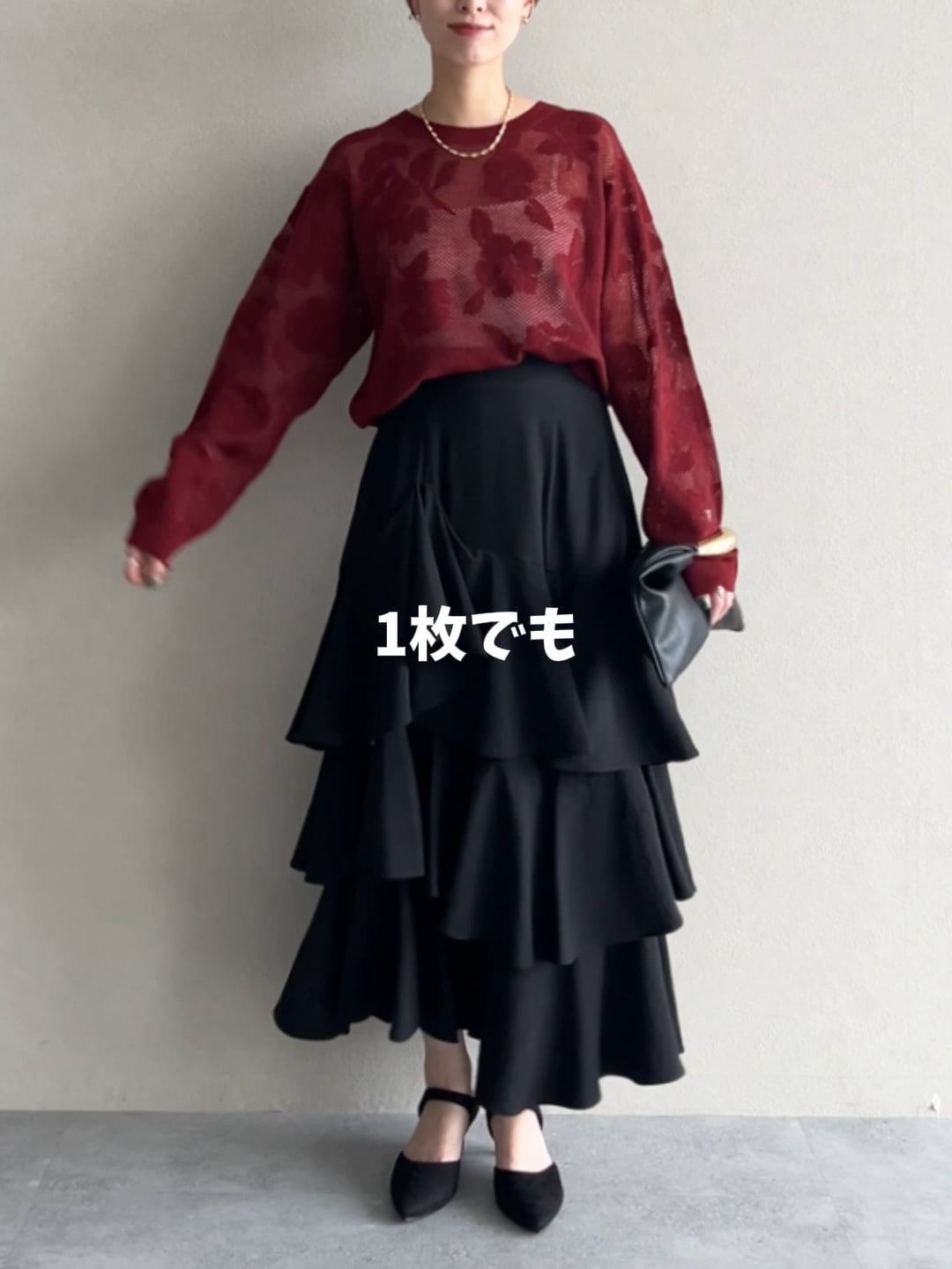 シアーフラワージャカードニット | [公式]ミスティウーマン（mysty