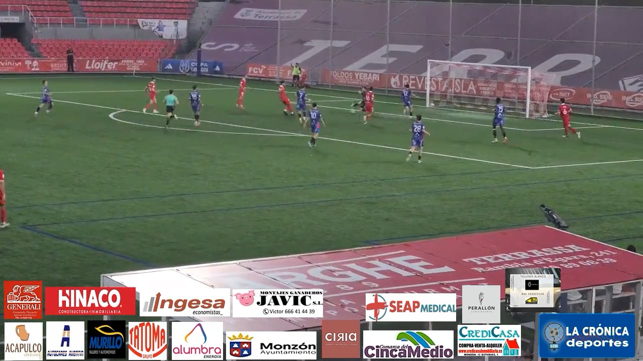 EL TERRASSA FC VENCE AL  AT.MONZÓN  ALUMBRA (4-0) Y ELIMINA  A LOS MONTISONENSES DE LA COPA FEDERACIÓN. RESUMEN  Y GOLES