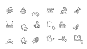 Animated Communication Icon Pack, an Outline Icon by Prosymbols (Thumbnail 4 of 4)