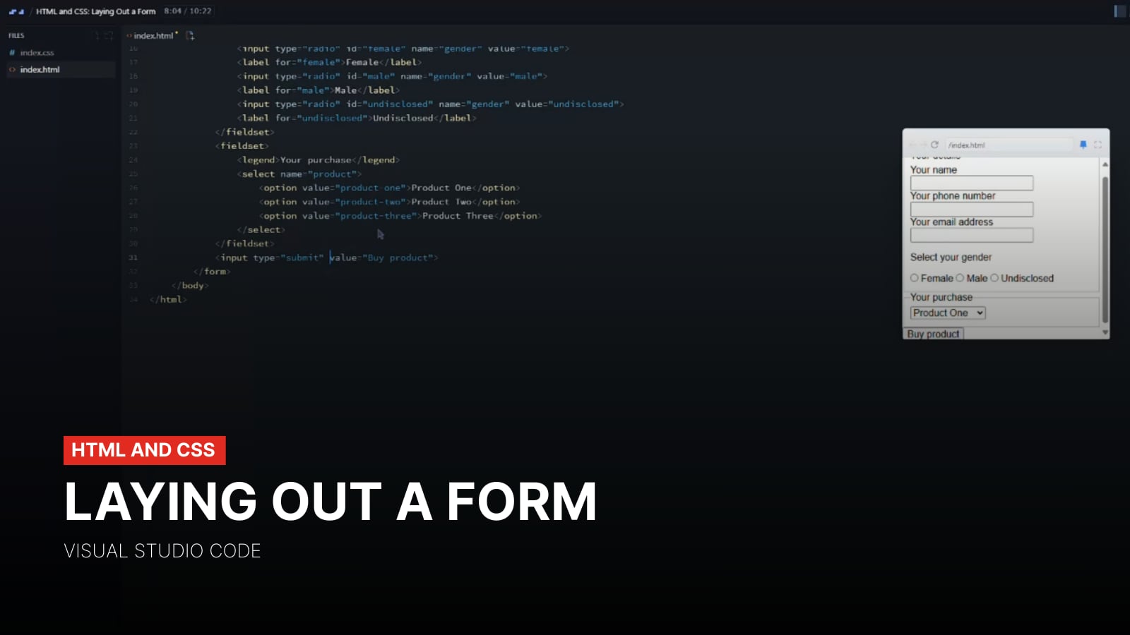 HTML and CSS :: Laying out a form | Videos & Movies on Vimeo