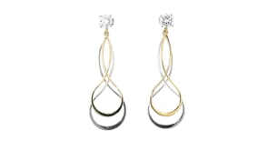 Sterling Silver and 14kt Yellow Gold Earring Jackets