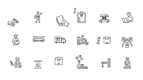 Animated Warehouse Icon Art Set, an Outline Icon by Prosymbols (Thumbnail 4 of 4)