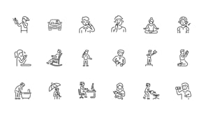 Animated Daily Life Activities Icon, an Outline Icon by Prosymbols (Thumbnail 4 of 4)