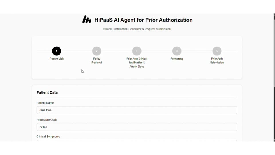 AI Agent for Prior Authorization 